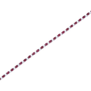 Ruby and diamond tennis bracelet
