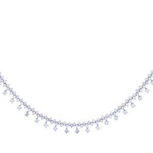 Elegant diamond necklace with sparkling crystals
