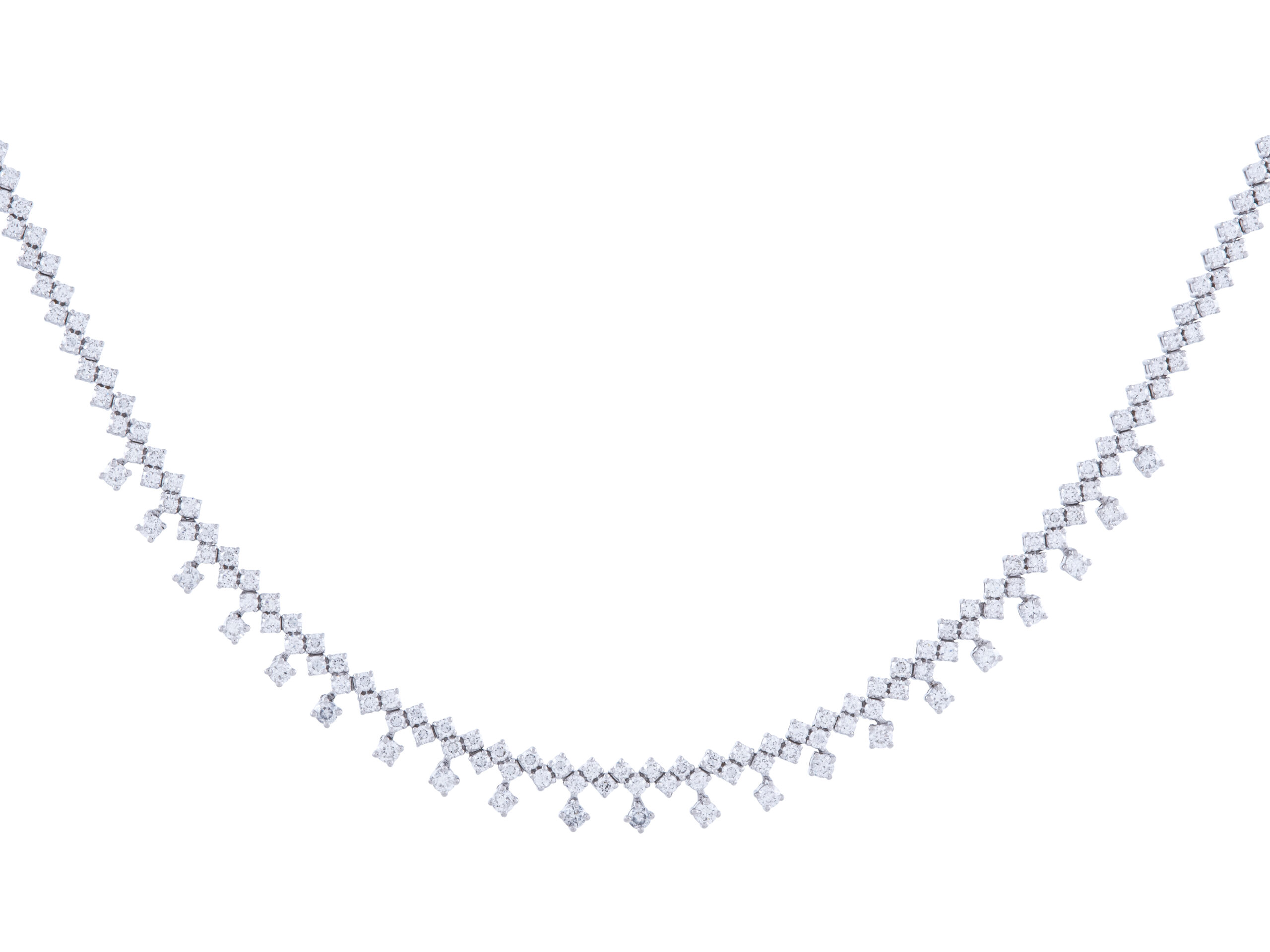 Elegant diamond necklace with sparkling crystals