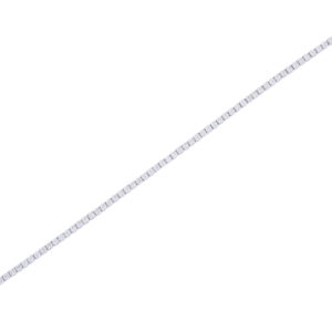 Elegant diamond tennis bracelet on white background
