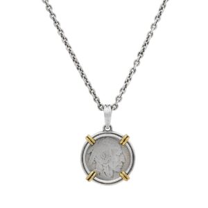 Silver buffalo nickel pendant necklace