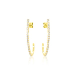 J HOOP  Earrings Yellow Gold Diamond