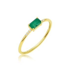 Emerald and Diamond Ring